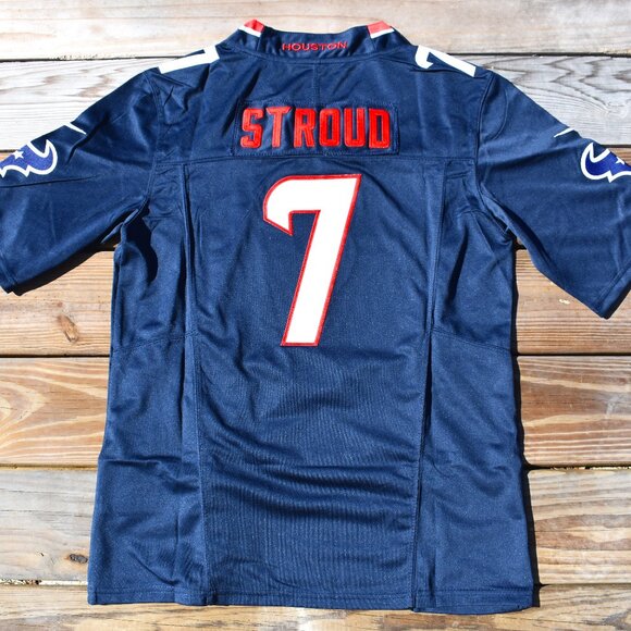 New! C.J. Stroud Houston Texans Navy Dark Blue Football Jersey Adult Men's Sizes - Picture 1 of 2